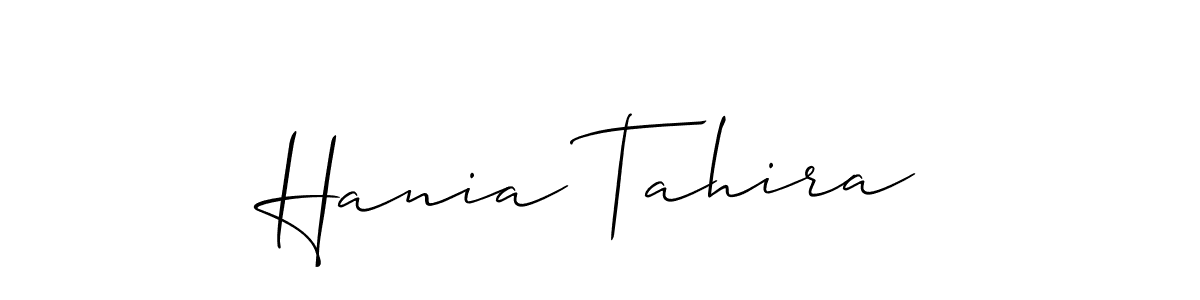 Similarly Allison_Script is the best handwritten signature design. Signature creator online .You can use it as an online autograph creator for name Hania Tahira. Hania Tahira signature style 2 images and pictures png