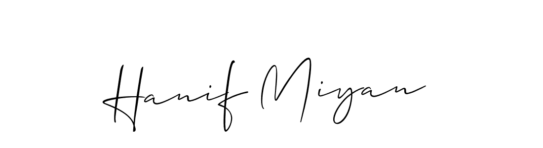 Hanif Miyan stylish signature style. Best Handwritten Sign (Allison_Script) for my name. Handwritten Signature Collection Ideas for my name Hanif Miyan. Hanif Miyan signature style 2 images and pictures png