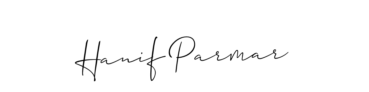 It looks lik you need a new signature style for name Hanif Parmar. Design unique handwritten (Allison_Script) signature with our free signature maker in just a few clicks. Hanif Parmar signature style 2 images and pictures png