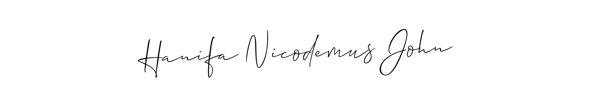 Make a beautiful signature design for name Hanifa Nicodemus John. Use this online signature maker to create a handwritten signature for free. Hanifa Nicodemus John signature style 2 images and pictures png