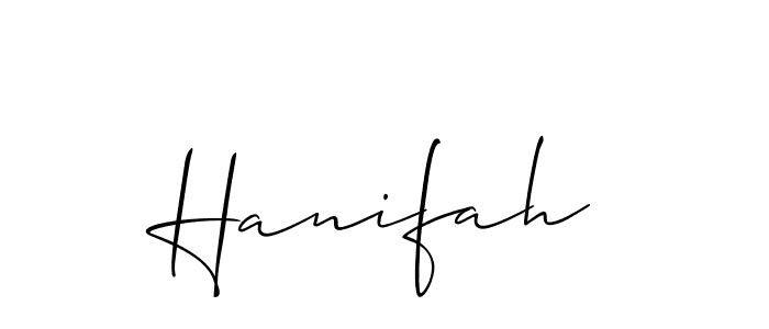 You should practise on your own different ways (Allison_Script) to write your name (Hanifah) in signature. don't let someone else do it for you. Hanifah signature style 2 images and pictures png