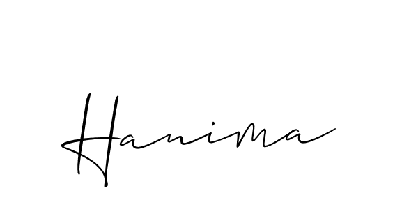 Also You can easily find your signature by using the search form. We will create Hanima name handwritten signature images for you free of cost using Allison_Script sign style. Hanima signature style 2 images and pictures png
