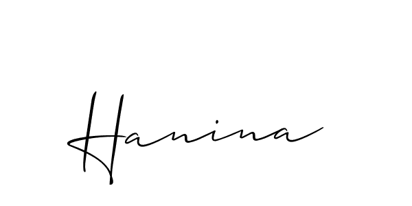 Hanina stylish signature style. Best Handwritten Sign (Allison_Script) for my name. Handwritten Signature Collection Ideas for my name Hanina. Hanina signature style 2 images and pictures png