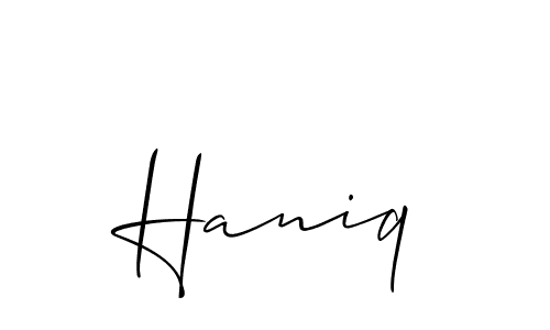 Check out images of Autograph of Haniq name. Actor Haniq Signature Style. Allison_Script is a professional sign style online. Haniq signature style 2 images and pictures png