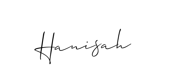 Make a beautiful signature design for name Hanisah. Use this online signature maker to create a handwritten signature for free. Hanisah signature style 2 images and pictures png