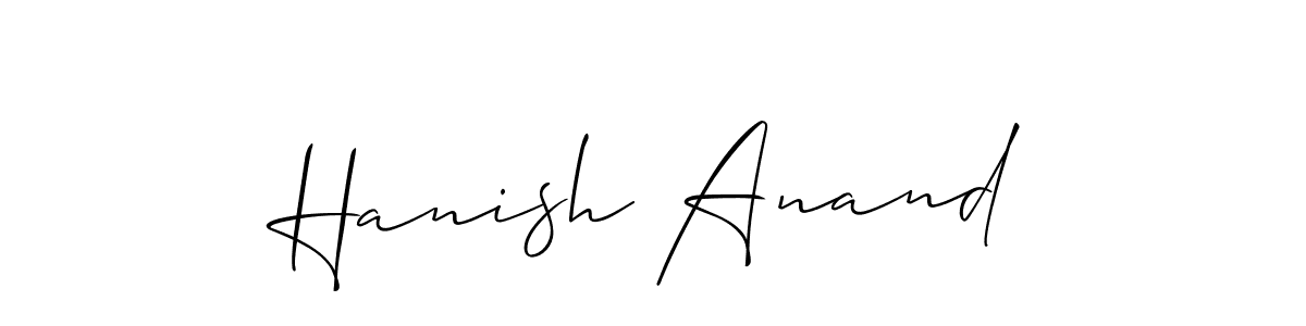 Make a beautiful signature design for name Hanish Anand. Use this online signature maker to create a handwritten signature for free. Hanish Anand signature style 2 images and pictures png