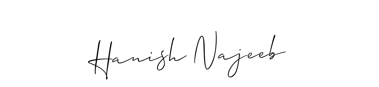 Check out images of Autograph of Hanish Najeeb name. Actor Hanish Najeeb Signature Style. Allison_Script is a professional sign style online. Hanish Najeeb signature style 2 images and pictures png