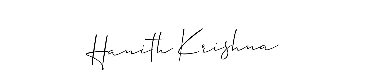 Best and Professional Signature Style for Hanith Krishna. Allison_Script Best Signature Style Collection. Hanith Krishna signature style 2 images and pictures png