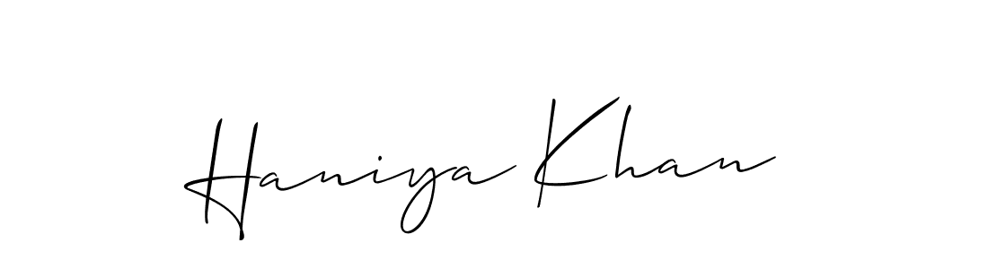 Also we have Haniya Khan name is the best signature style. Create professional handwritten signature collection using Allison_Script autograph style. Haniya Khan signature style 2 images and pictures png