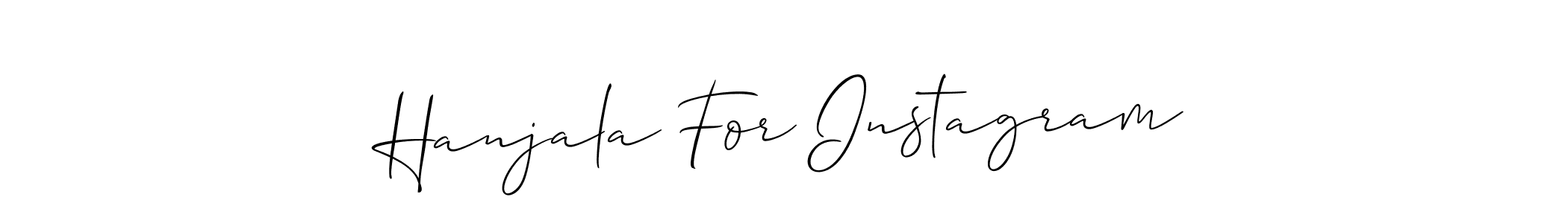 Check out images of Autograph of Hanjala For Instagram name. Actor Hanjala For Instagram Signature Style. Allison_Script is a professional sign style online. Hanjala For Instagram signature style 2 images and pictures png