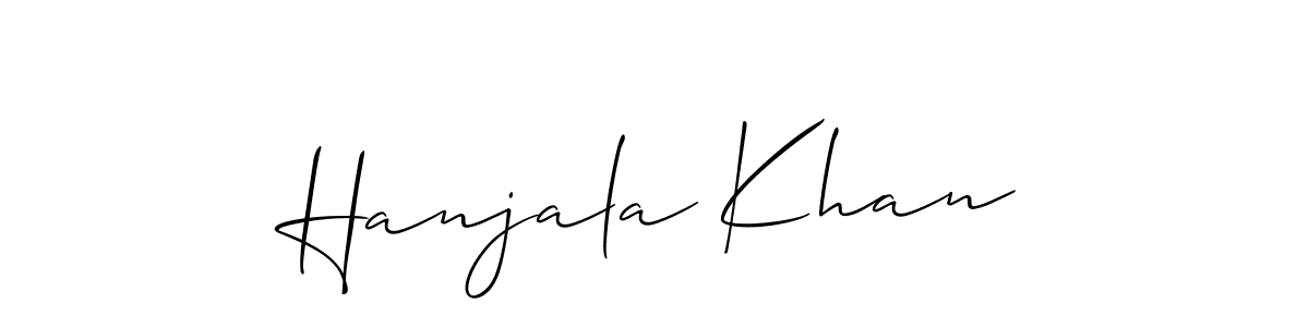 The best way (Allison_Script) to make a short signature is to pick only two or three words in your name. The name Hanjala Khan include a total of six letters. For converting this name. Hanjala Khan signature style 2 images and pictures png