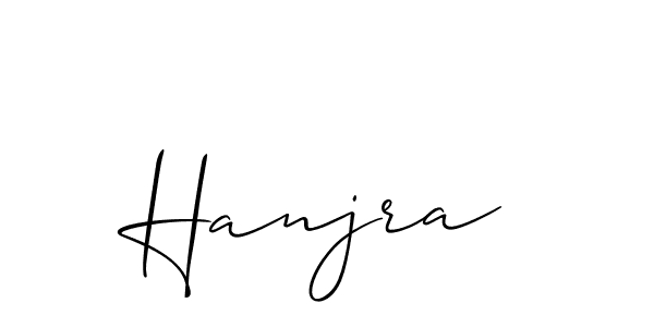Also we have Hanjra name is the best signature style. Create professional handwritten signature collection using Allison_Script autograph style. Hanjra signature style 2 images and pictures png