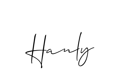 How to make Hanly name signature. Use Allison_Script style for creating short signs online. This is the latest handwritten sign. Hanly signature style 2 images and pictures png