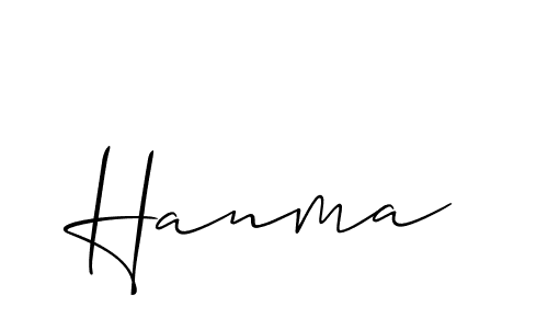 You should practise on your own different ways (Allison_Script) to write your name (Hanma) in signature. don't let someone else do it for you. Hanma signature style 2 images and pictures png