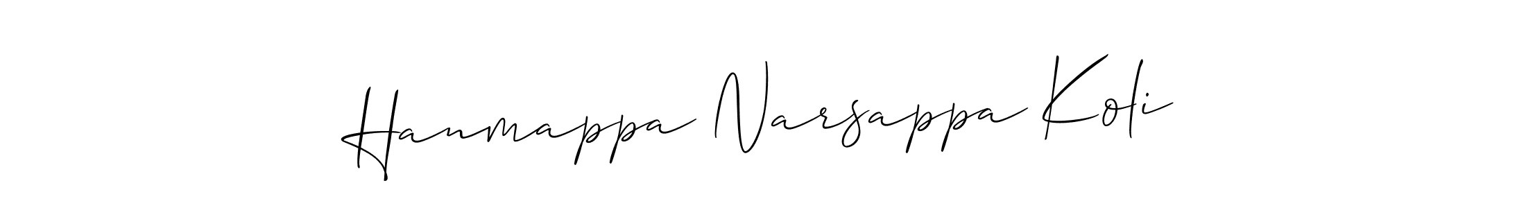 How to make Hanmappa Narsappa Koli signature? Allison_Script is a professional autograph style. Create handwritten signature for Hanmappa Narsappa Koli name. Hanmappa Narsappa Koli signature style 2 images and pictures png