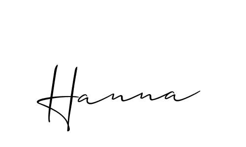 Use a signature maker to create a handwritten signature online. With this signature software, you can design (Allison_Script) your own signature for name Hanna. Hanna signature style 2 images and pictures png