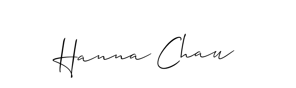 Hanna Chau stylish signature style. Best Handwritten Sign (Allison_Script) for my name. Handwritten Signature Collection Ideas for my name Hanna Chau. Hanna Chau signature style 2 images and pictures png