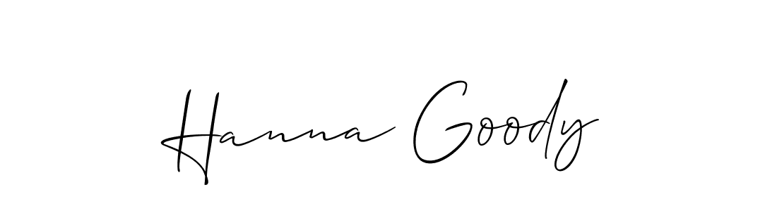 Similarly Allison_Script is the best handwritten signature design. Signature creator online .You can use it as an online autograph creator for name Hanna Goody. Hanna Goody signature style 2 images and pictures png