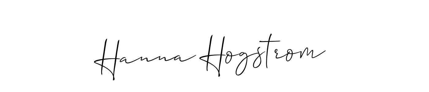 Design your own signature with our free online signature maker. With this signature software, you can create a handwritten (Allison_Script) signature for name Hanna Hogstrom. Hanna Hogstrom signature style 2 images and pictures png