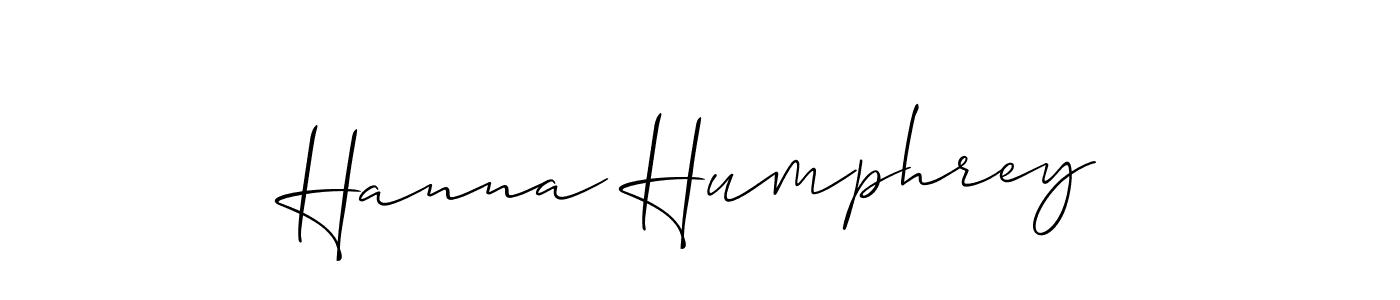 Similarly Allison_Script is the best handwritten signature design. Signature creator online .You can use it as an online autograph creator for name Hanna Humphrey. Hanna Humphrey signature style 2 images and pictures png