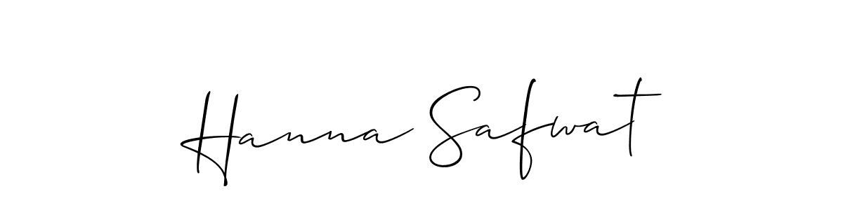 Use a signature maker to create a handwritten signature online. With this signature software, you can design (Allison_Script) your own signature for name Hanna Safwat. Hanna Safwat signature style 2 images and pictures png