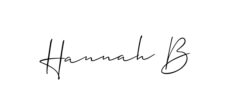 Allison_Script is a professional signature style that is perfect for those who want to add a touch of class to their signature. It is also a great choice for those who want to make their signature more unique. Get Hannah B name to fancy signature for free. Hannah B signature style 2 images and pictures png