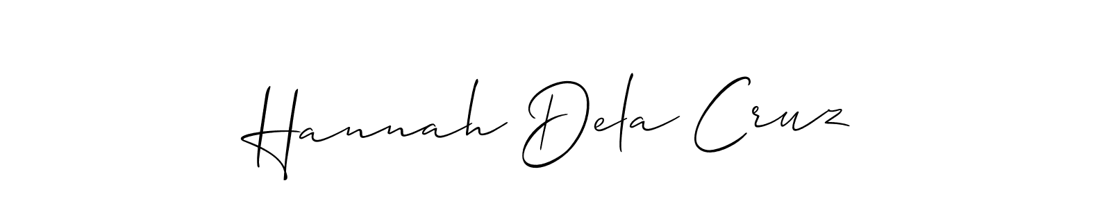 Make a short Hannah Dela Cruz signature style. Manage your documents anywhere anytime using Allison_Script. Create and add eSignatures, submit forms, share and send files easily. Hannah Dela Cruz signature style 2 images and pictures png