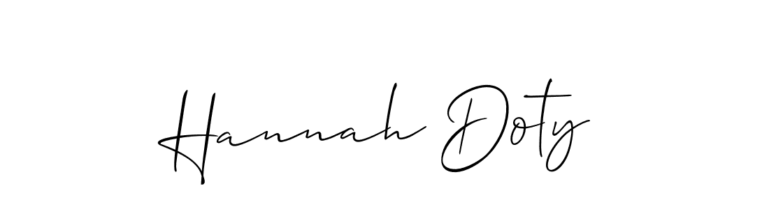 Similarly Allison_Script is the best handwritten signature design. Signature creator online .You can use it as an online autograph creator for name Hannah Doty. Hannah Doty signature style 2 images and pictures png