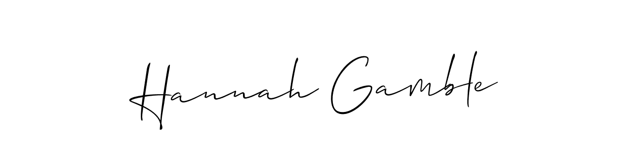 Also we have Hannah Gamble name is the best signature style. Create professional handwritten signature collection using Allison_Script autograph style. Hannah Gamble signature style 2 images and pictures png