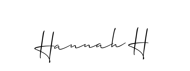 You should practise on your own different ways (Allison_Script) to write your name (Hannah H) in signature. don't let someone else do it for you. Hannah H signature style 2 images and pictures png