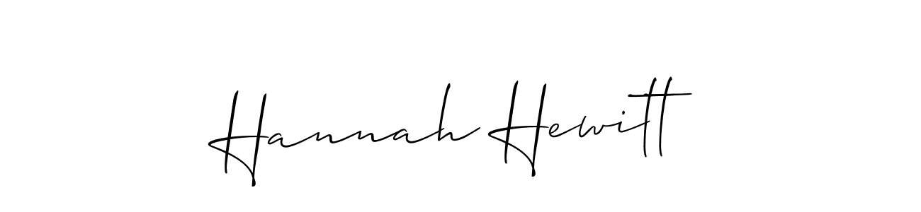 You should practise on your own different ways (Allison_Script) to write your name (Hannah Hewitt) in signature. don't let someone else do it for you. Hannah Hewitt signature style 2 images and pictures png