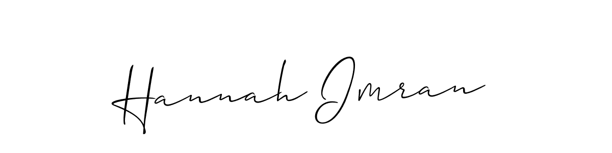 if you are searching for the best signature style for your name Hannah Imran. so please give up your signature search. here we have designed multiple signature styles  using Allison_Script. Hannah Imran signature style 2 images and pictures png