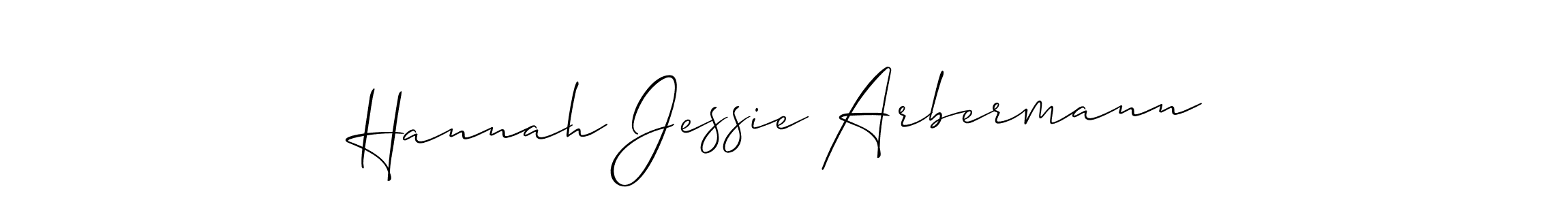 Use a signature maker to create a handwritten signature online. With this signature software, you can design (Allison_Script) your own signature for name Hannah Jessie Arbermann. Hannah Jessie Arbermann signature style 2 images and pictures png