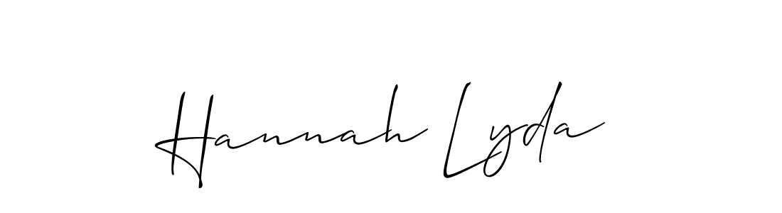 Also we have Hannah Lyda name is the best signature style. Create professional handwritten signature collection using Allison_Script autograph style. Hannah Lyda signature style 2 images and pictures png