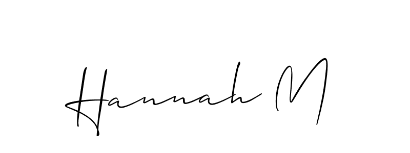 How to Draw Hannah M signature style? Allison_Script is a latest design signature styles for name Hannah M. Hannah M signature style 2 images and pictures png