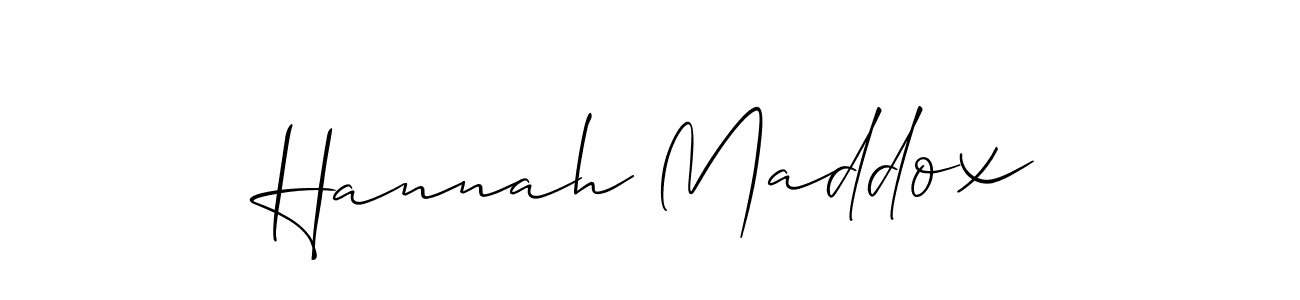 Use a signature maker to create a handwritten signature online. With this signature software, you can design (Allison_Script) your own signature for name Hannah Maddox. Hannah Maddox signature style 2 images and pictures png