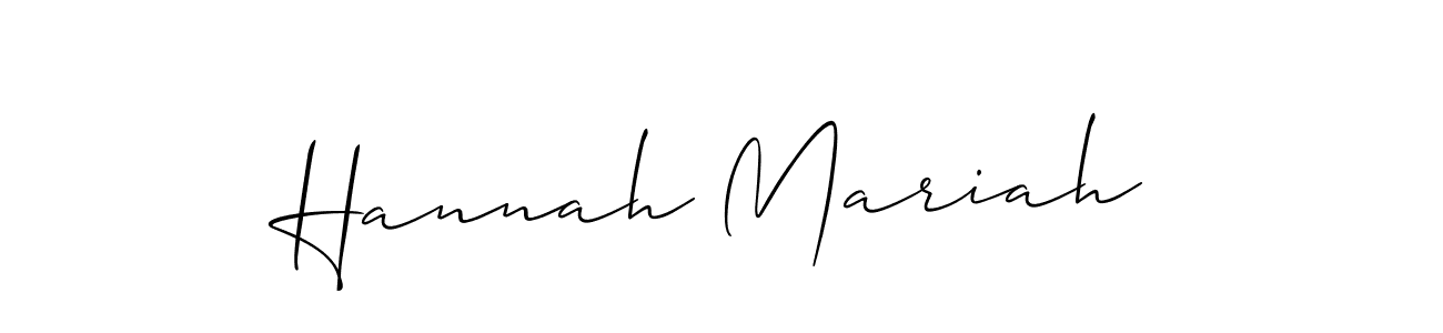 How to make Hannah Mariah signature? Allison_Script is a professional autograph style. Create handwritten signature for Hannah Mariah name. Hannah Mariah signature style 2 images and pictures png