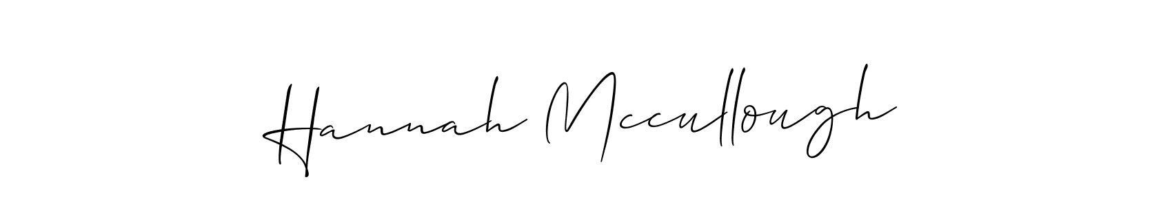 How to make Hannah Mccullough signature? Allison_Script is a professional autograph style. Create handwritten signature for Hannah Mccullough name. Hannah Mccullough signature style 2 images and pictures png