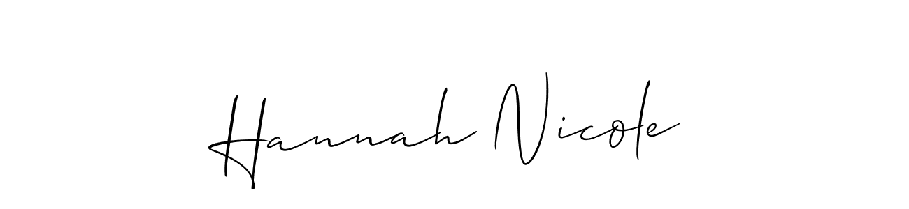 This is the best signature style for the Hannah Nicole name. Also you like these signature font (Allison_Script). Mix name signature. Hannah Nicole signature style 2 images and pictures png