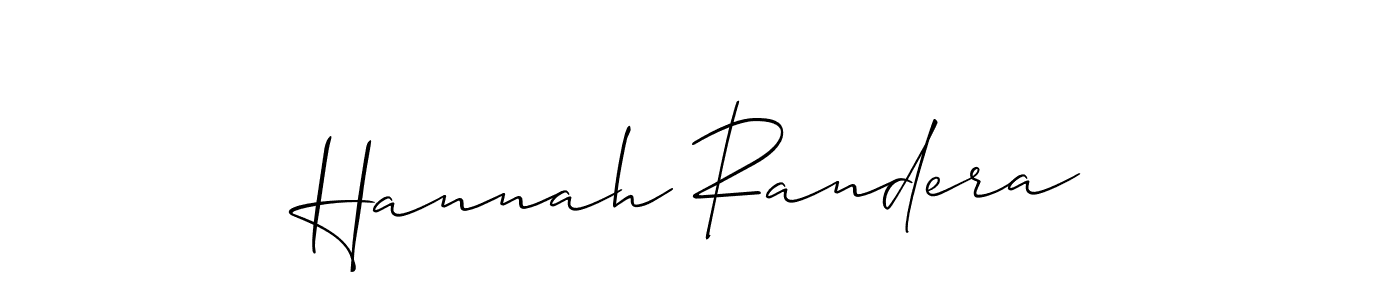 Similarly Allison_Script is the best handwritten signature design. Signature creator online .You can use it as an online autograph creator for name Hannah Randera. Hannah Randera signature style 2 images and pictures png