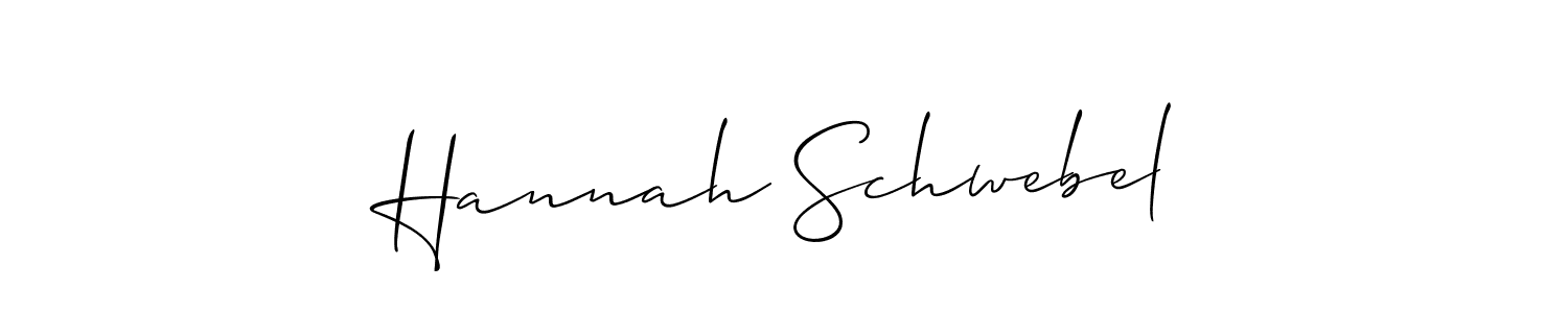 Allison_Script is a professional signature style that is perfect for those who want to add a touch of class to their signature. It is also a great choice for those who want to make their signature more unique. Get Hannah Schwebel name to fancy signature for free. Hannah Schwebel signature style 2 images and pictures png