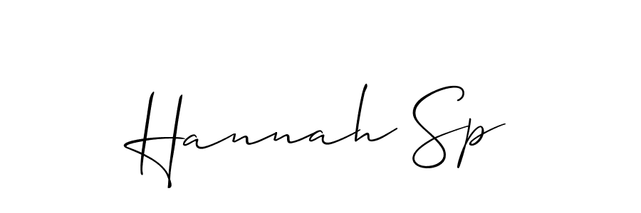 Similarly Allison_Script is the best handwritten signature design. Signature creator online .You can use it as an online autograph creator for name Hannah Sp. Hannah Sp signature style 2 images and pictures png