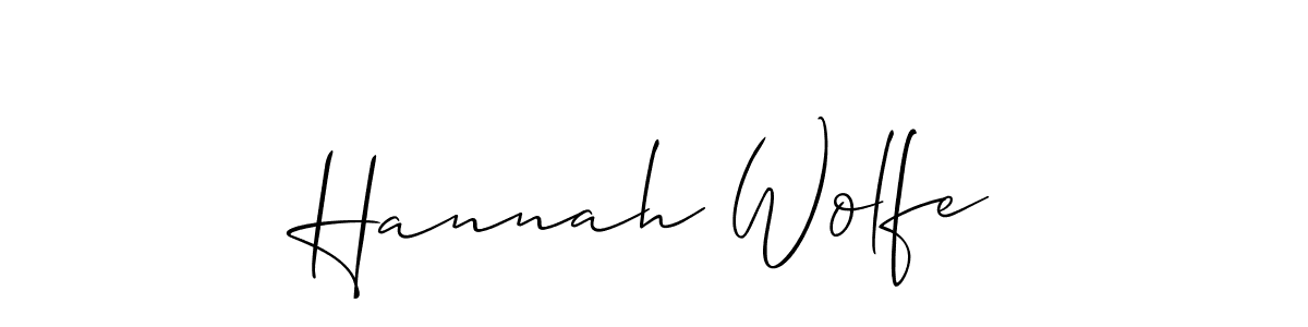 Hannah Wolfe stylish signature style. Best Handwritten Sign (Allison_Script) for my name. Handwritten Signature Collection Ideas for my name Hannah Wolfe. Hannah Wolfe signature style 2 images and pictures png
