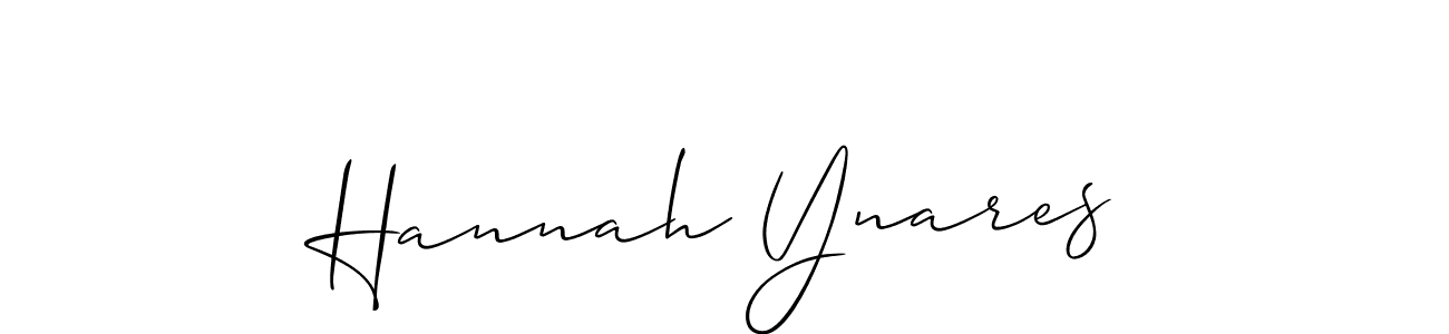 Make a beautiful signature design for name Hannah Ynares. With this signature (Allison_Script) style, you can create a handwritten signature for free. Hannah Ynares signature style 2 images and pictures png