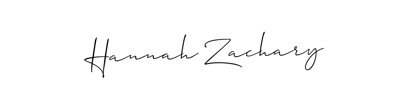 Allison_Script is a professional signature style that is perfect for those who want to add a touch of class to their signature. It is also a great choice for those who want to make their signature more unique. Get Hannah Zachary name to fancy signature for free. Hannah Zachary signature style 2 images and pictures png