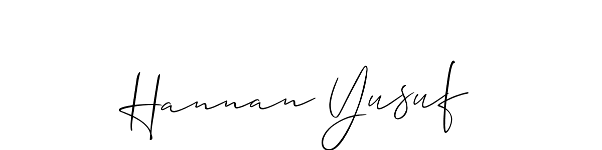 Also we have Hannan Yusuf name is the best signature style. Create professional handwritten signature collection using Allison_Script autograph style. Hannan Yusuf signature style 2 images and pictures png