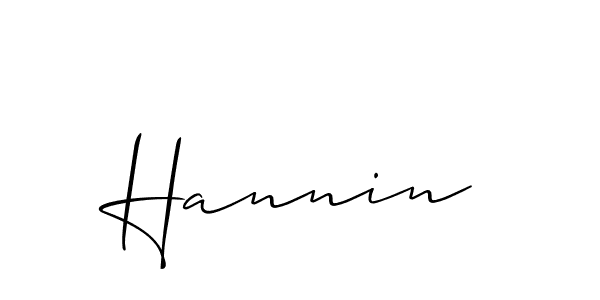 Hannin stylish signature style. Best Handwritten Sign (Allison_Script) for my name. Handwritten Signature Collection Ideas for my name Hannin. Hannin signature style 2 images and pictures png