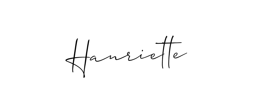 Also we have Hanriette name is the best signature style. Create professional handwritten signature collection using Allison_Script autograph style. Hanriette signature style 2 images and pictures png
