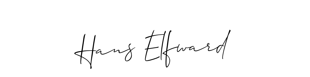 Best and Professional Signature Style for Hans Elfward. Allison_Script Best Signature Style Collection. Hans Elfward signature style 2 images and pictures png