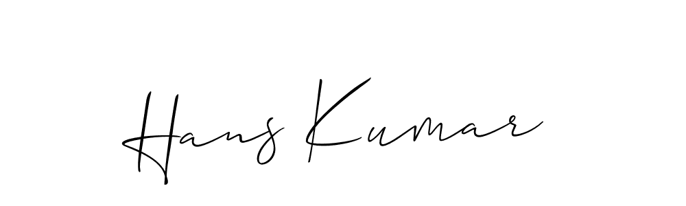 You should practise on your own different ways (Allison_Script) to write your name (Hans Kumar) in signature. don't let someone else do it for you. Hans Kumar signature style 2 images and pictures png